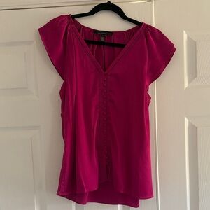 White House Black Market Magenta/Pink Blouse